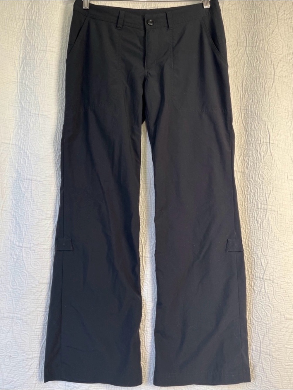 Patagonia Pants Womens Size 4 Black Wide Leg Roll Up Pants Casual Sporty